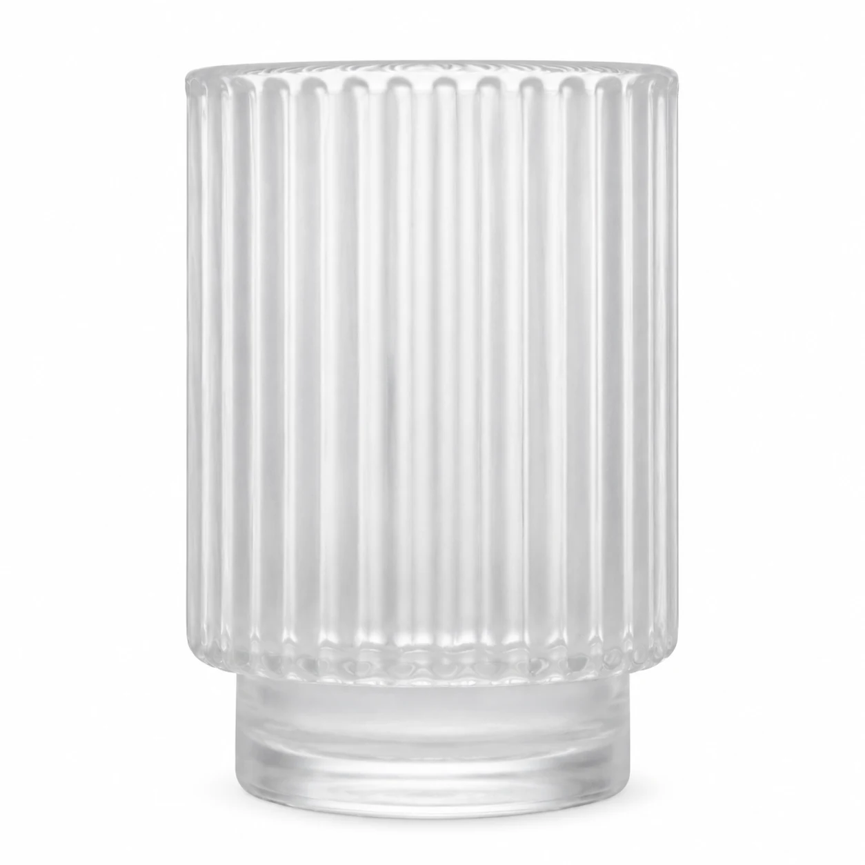450ml Fluted Pedestal Glass Candle Jar - VSS-CJ-054 — frosted