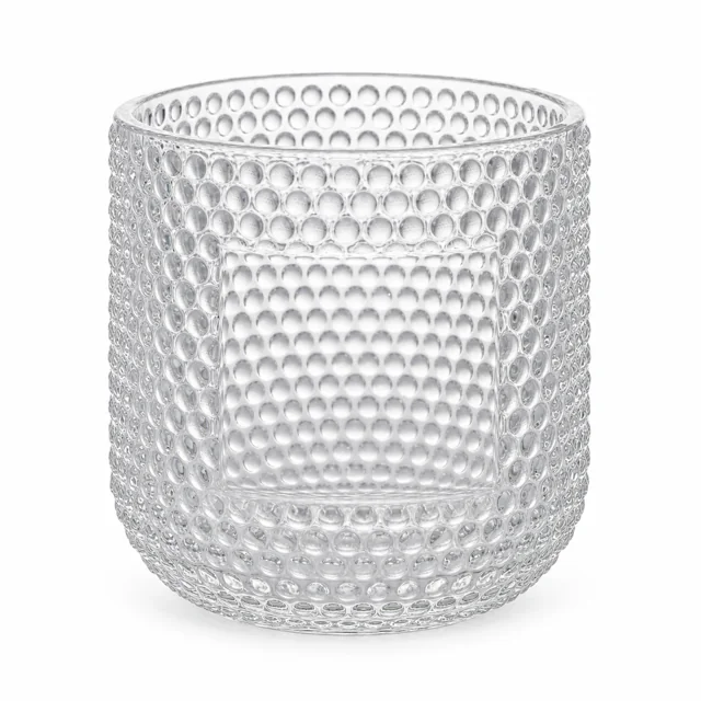 Hobnail Glass Candle Jar (VSS-CJ-068) — clear