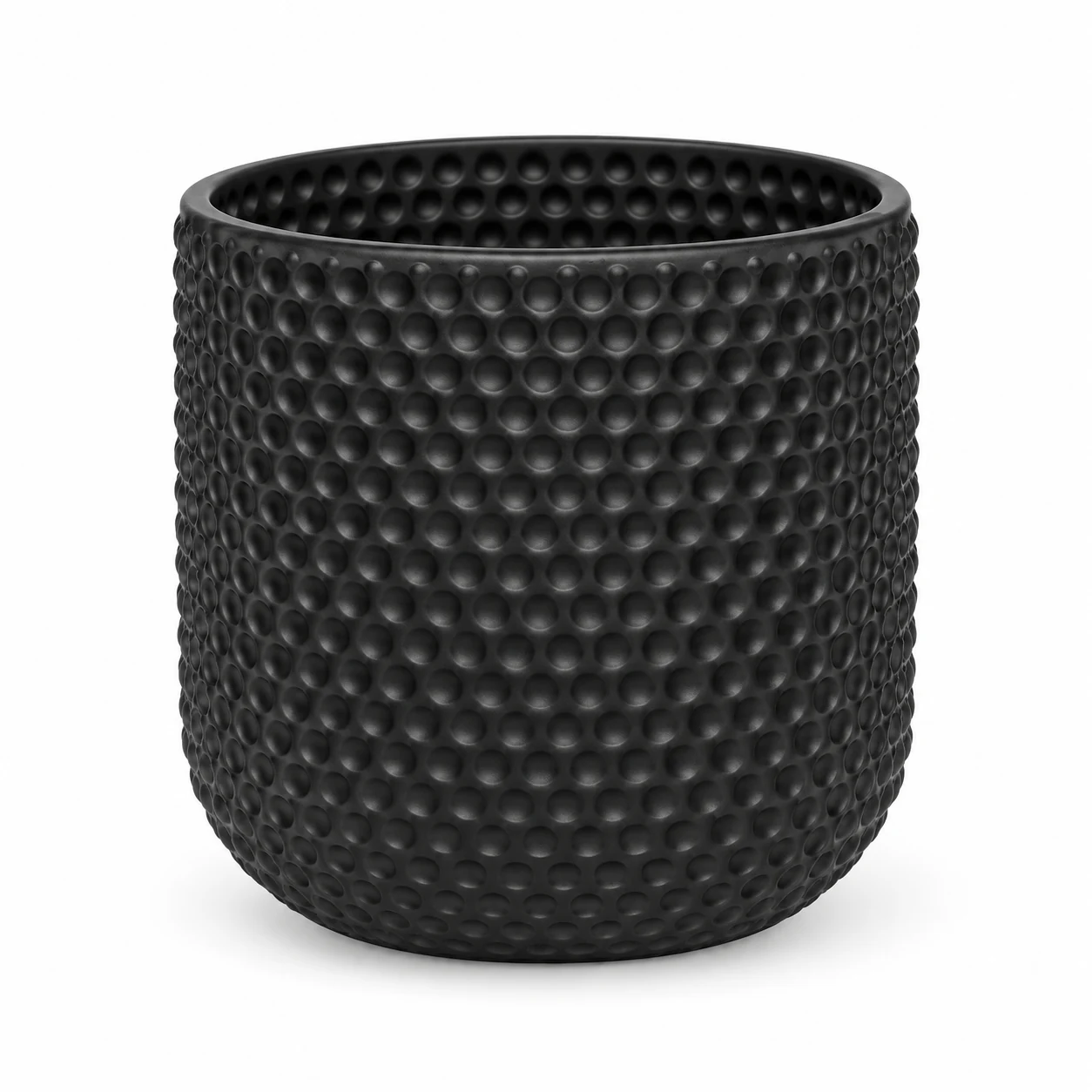Hobnail Glass Candle Jar (VSS-CJ-068) — black