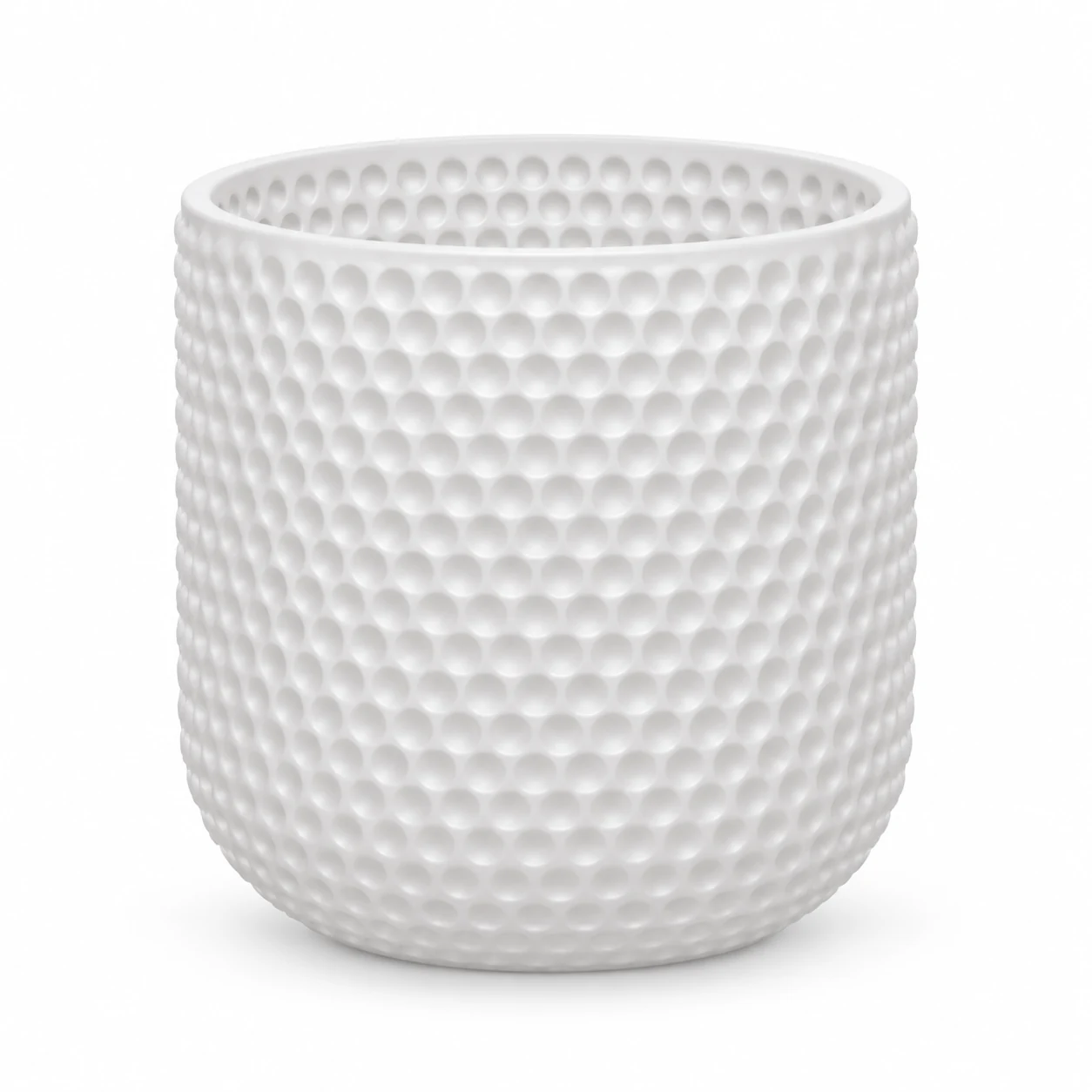 Hobnail Glass Candle Jar (VSS-CJ-068) — white