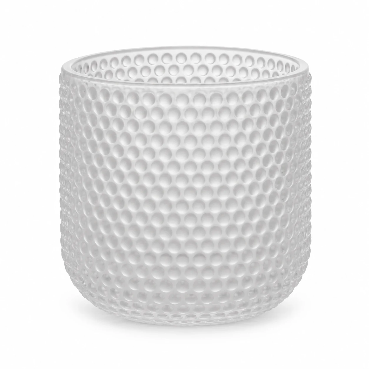 Hobnail Glass Candle Jar (VSS-CJ-068) — frosted