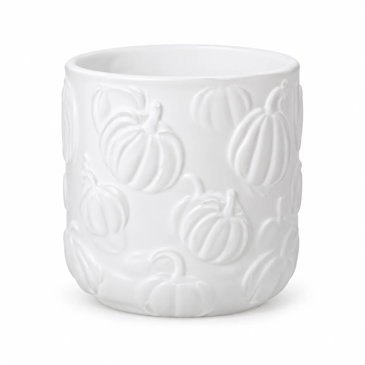 520ml Pumpkin-Pattern Glass Candle Jar - VSS-CJ-070 — white
