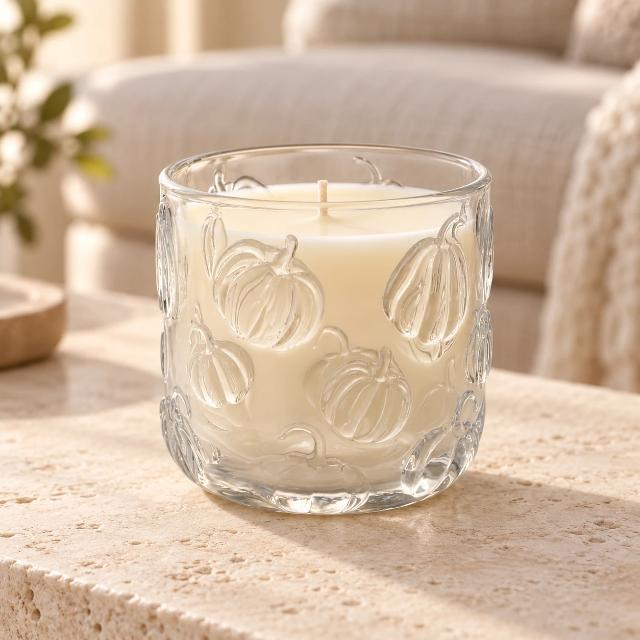 520ml Pumpkin-Pattern Glass Candle Jar - VSS-CJ-070 — lifestyle 01