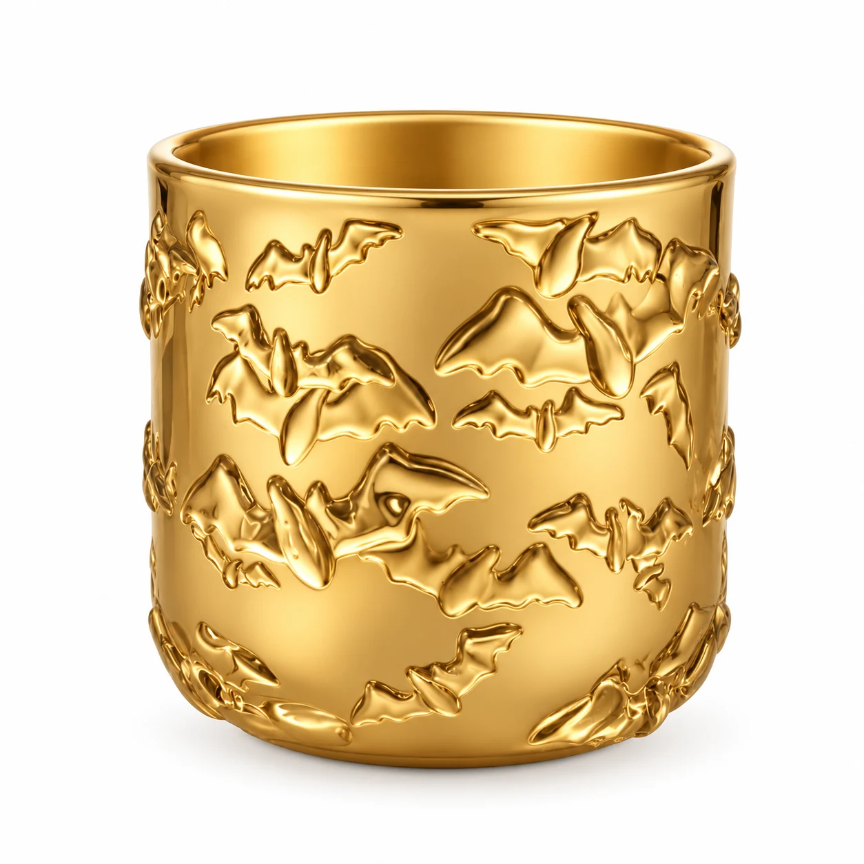 520ml Bat-Pattern Glass Candle Jar - VSS-CJ-071 — gold