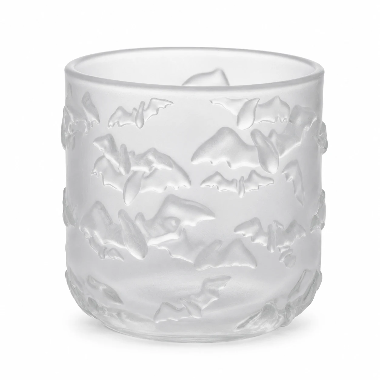 520ml Bat-Pattern Glass Candle Jar - VSS-CJ-071 — frosted