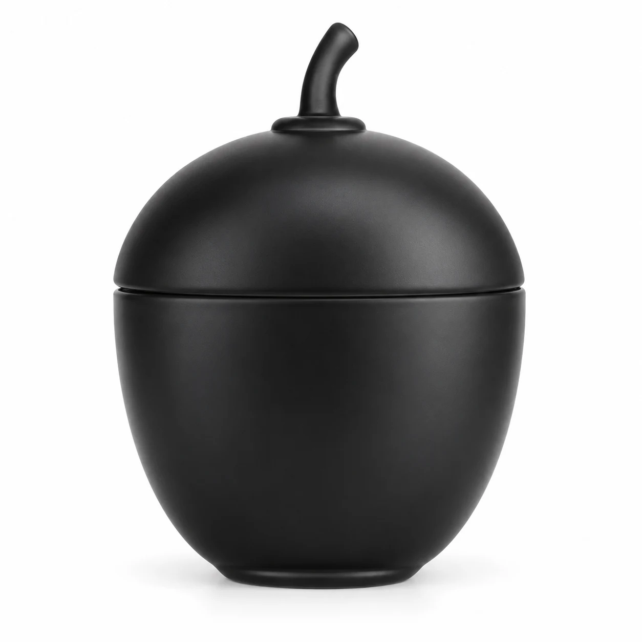 360ml Acorn-Shaped Glass Candle Jar with Lid - VSS-CJ-075 — black