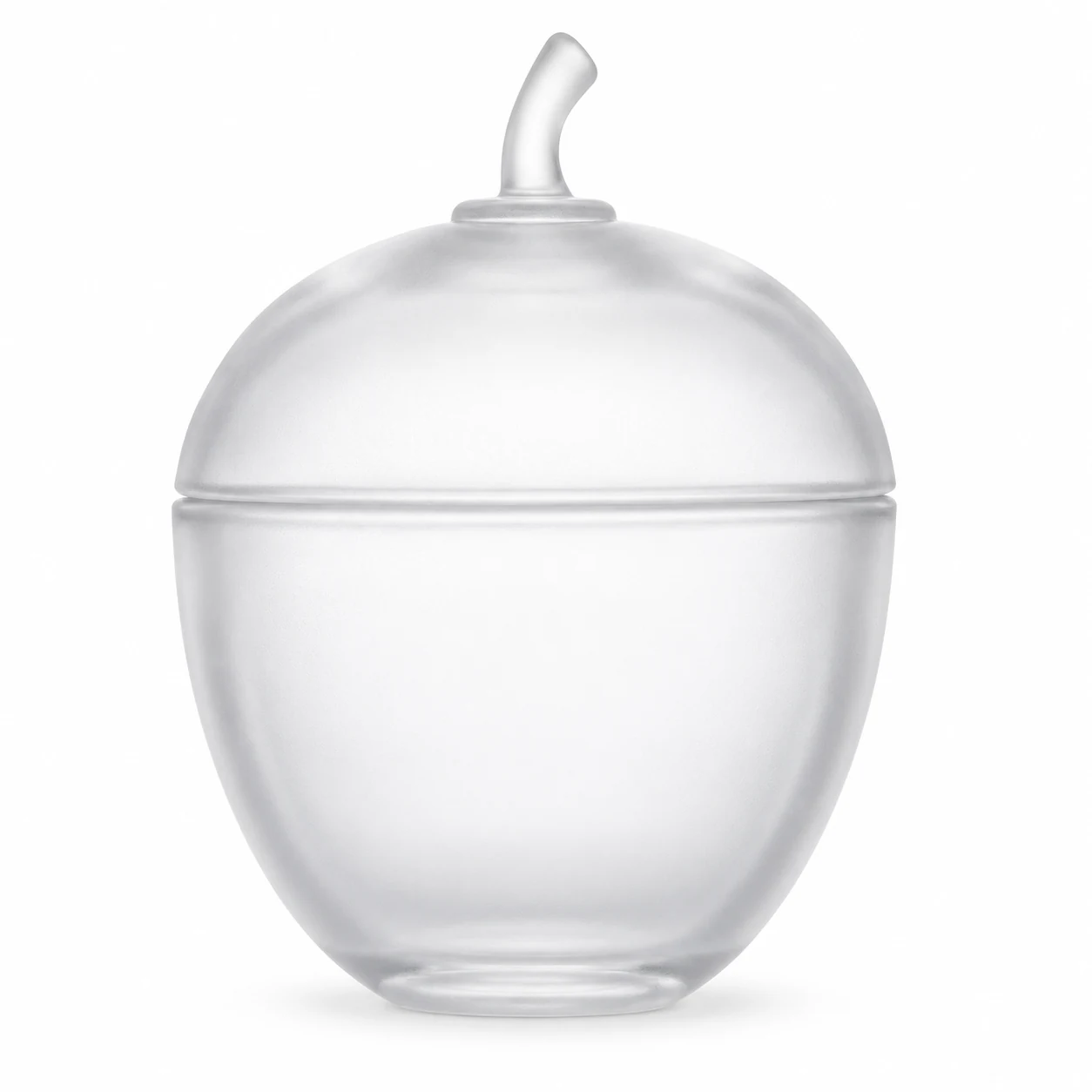 360ml Acorn-Shaped Glass Candle Jar with Lid - VSS-CJ-075 — frosted