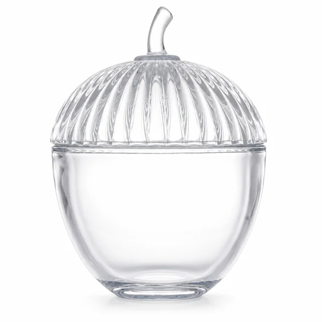 360ml Acorn-Shaped Glass Candle Jar with Lid - VSS-CJ-076 — clear