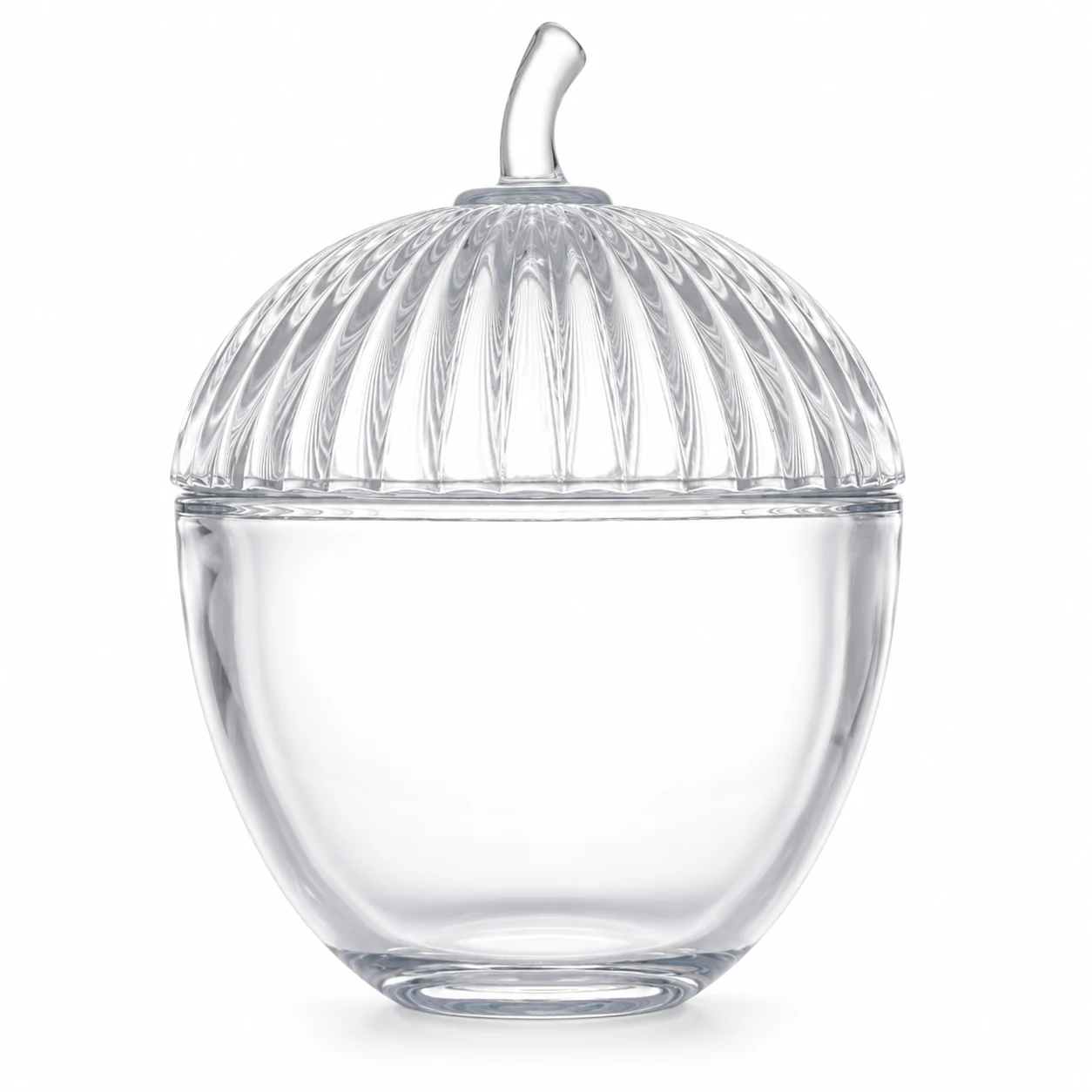 360ml Acorn-Shaped Glass Candle Jar with Lid - VSS-CJ-076 — clear
