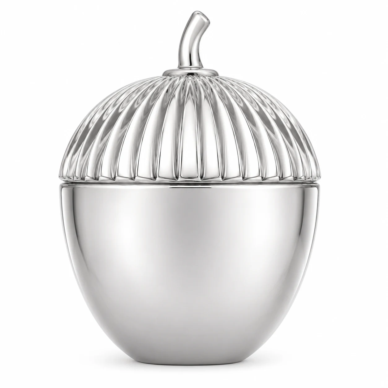 360ml Acorn-Shaped Glass Candle Jar with Lid - VSS-CJ-076 — silver