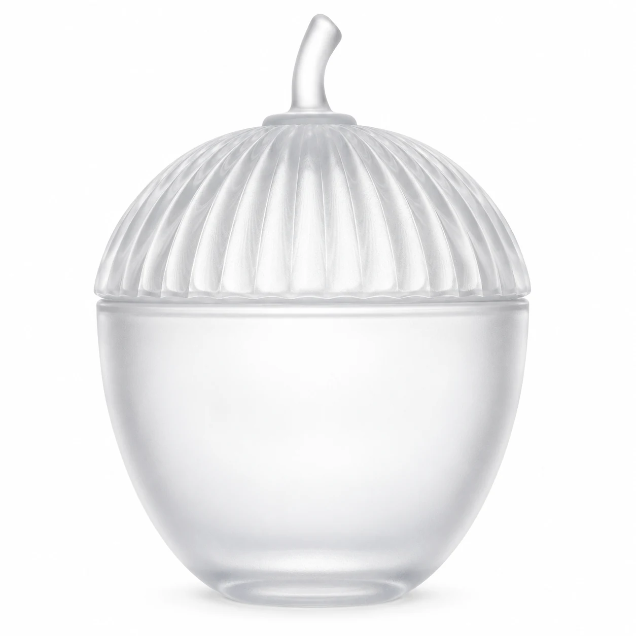 360ml Acorn-Shaped Glass Candle Jar with Lid - VSS-CJ-076 — frosted