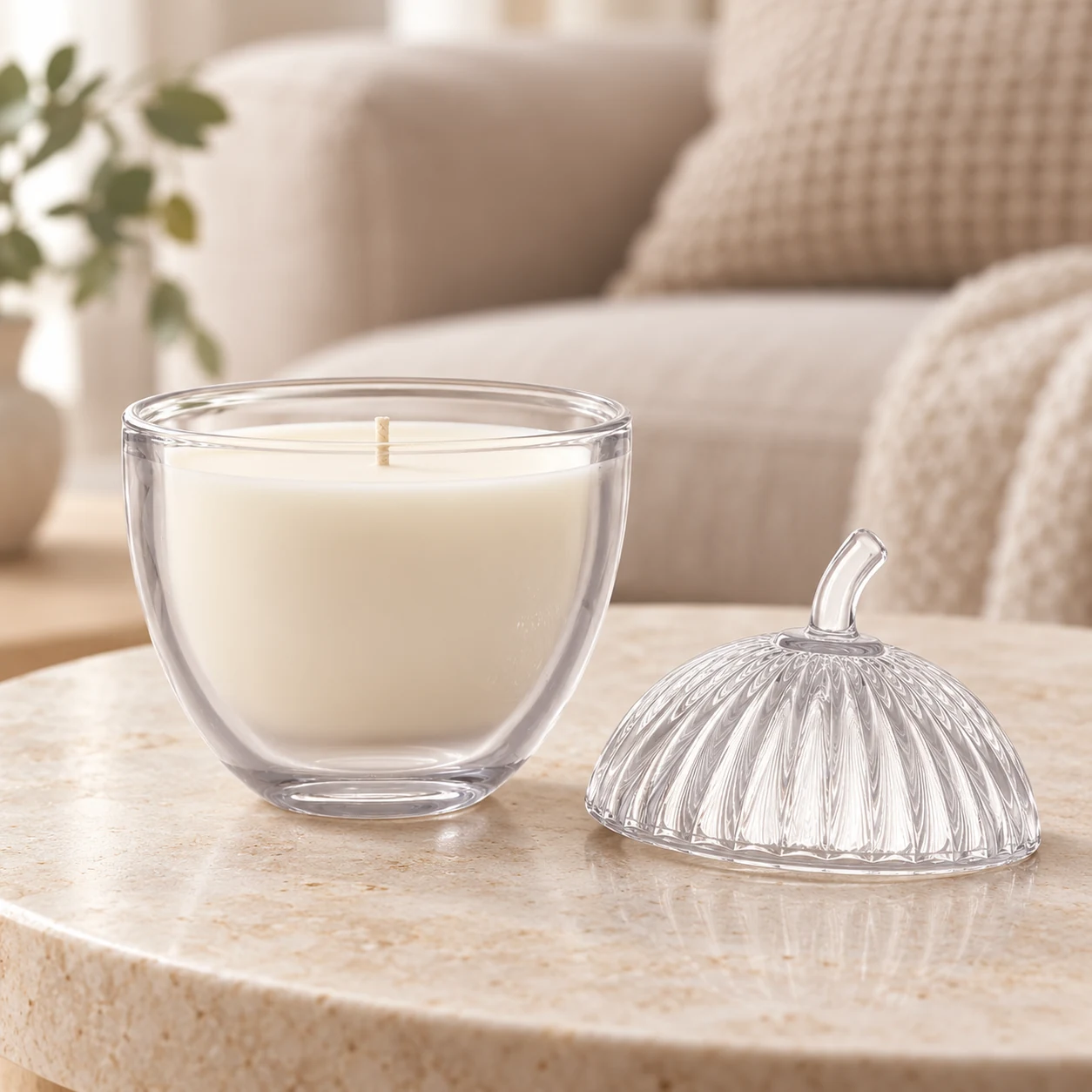 360ml Acorn-Shaped Glass Candle Jar with Lid - VSS-CJ-076 — lifestyle 01