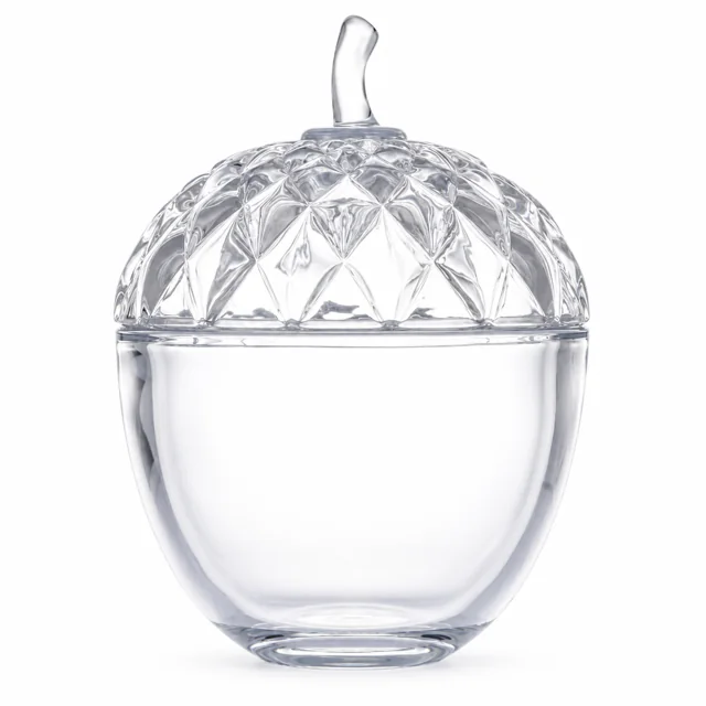 360ml Acorn-Shaped Glass Candle Jar with Lid - VSS-CJ-077 — clear
