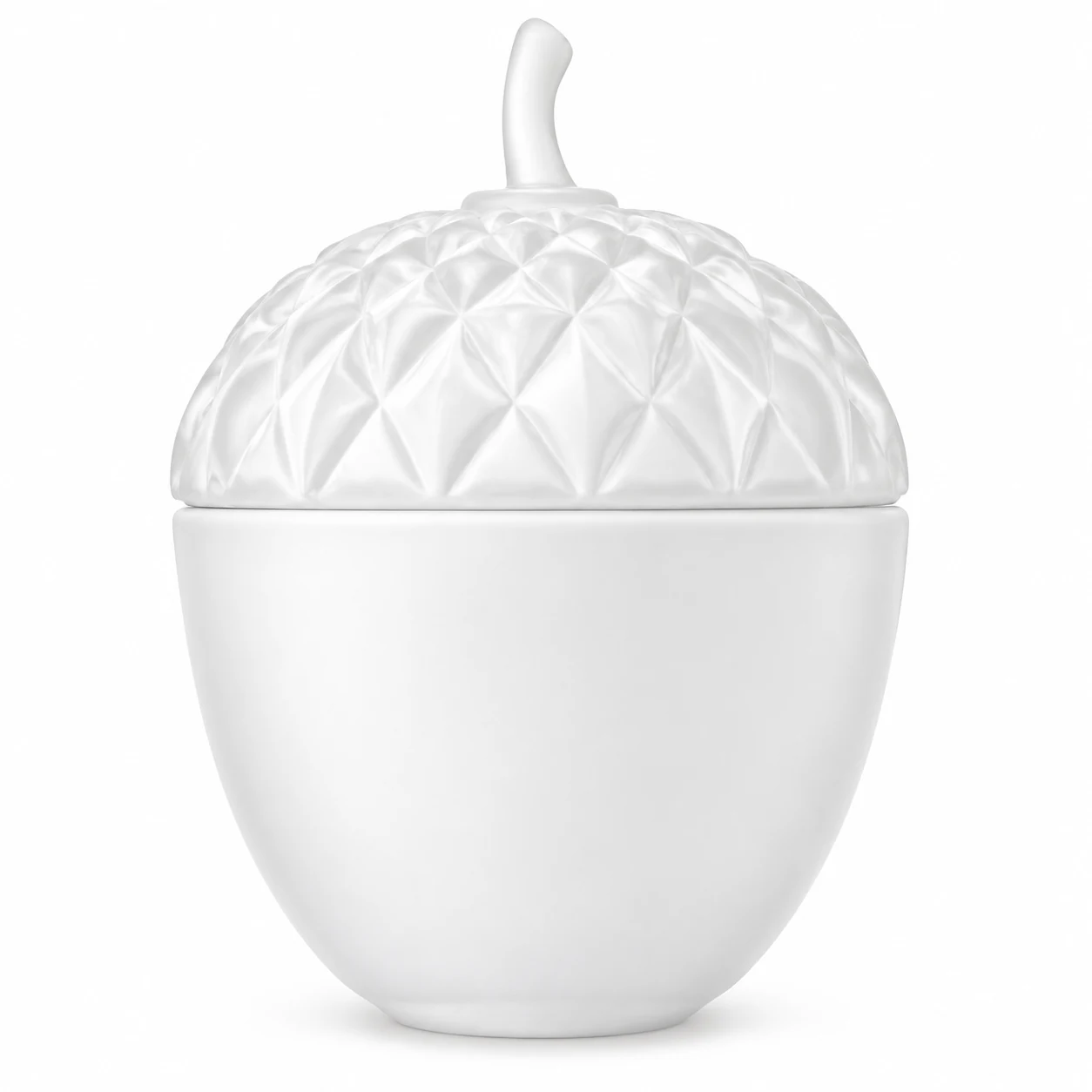 360ml Acorn-Shaped Glass Candle Jar with Lid - VSS-CJ-077 — white