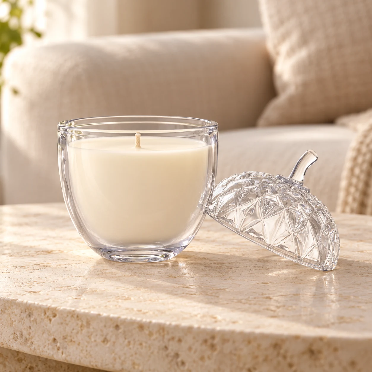 360ml Acorn-Shaped Glass Candle Jar with Lid - VSS-CJ-077 — lifestyle 01