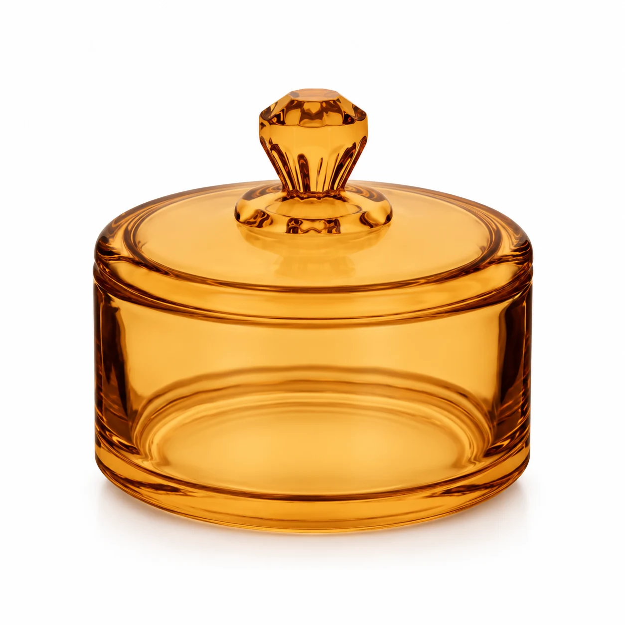 300ml Round Glass Candle Jar with Lid - VSS-CJ-085 — amber