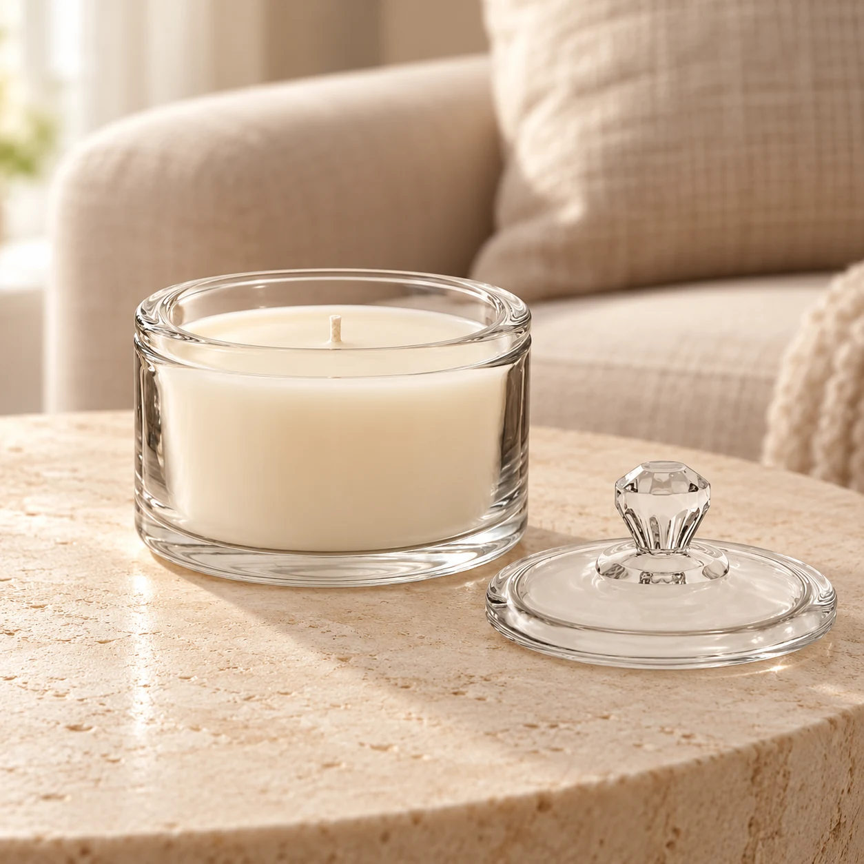 300ml Round Glass Candle Jar with Lid - VSS-CJ-085 — lifestyle 01