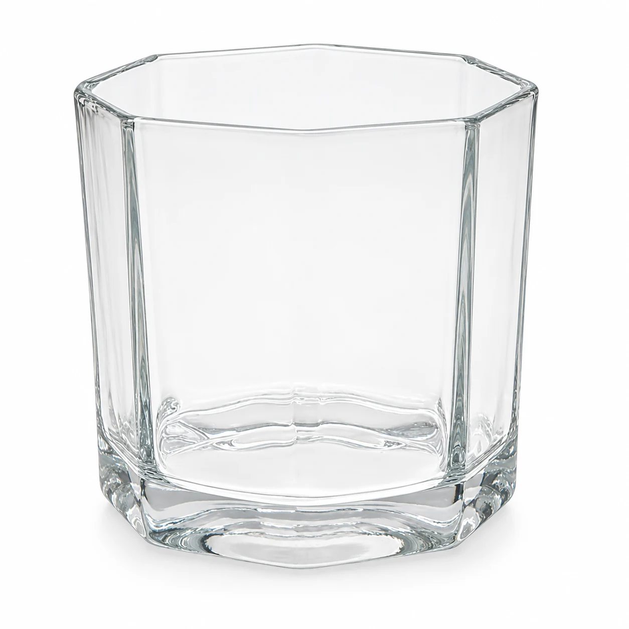 500ml Octagonal Glass Candle Jar - VSS-CJ-090 — clear