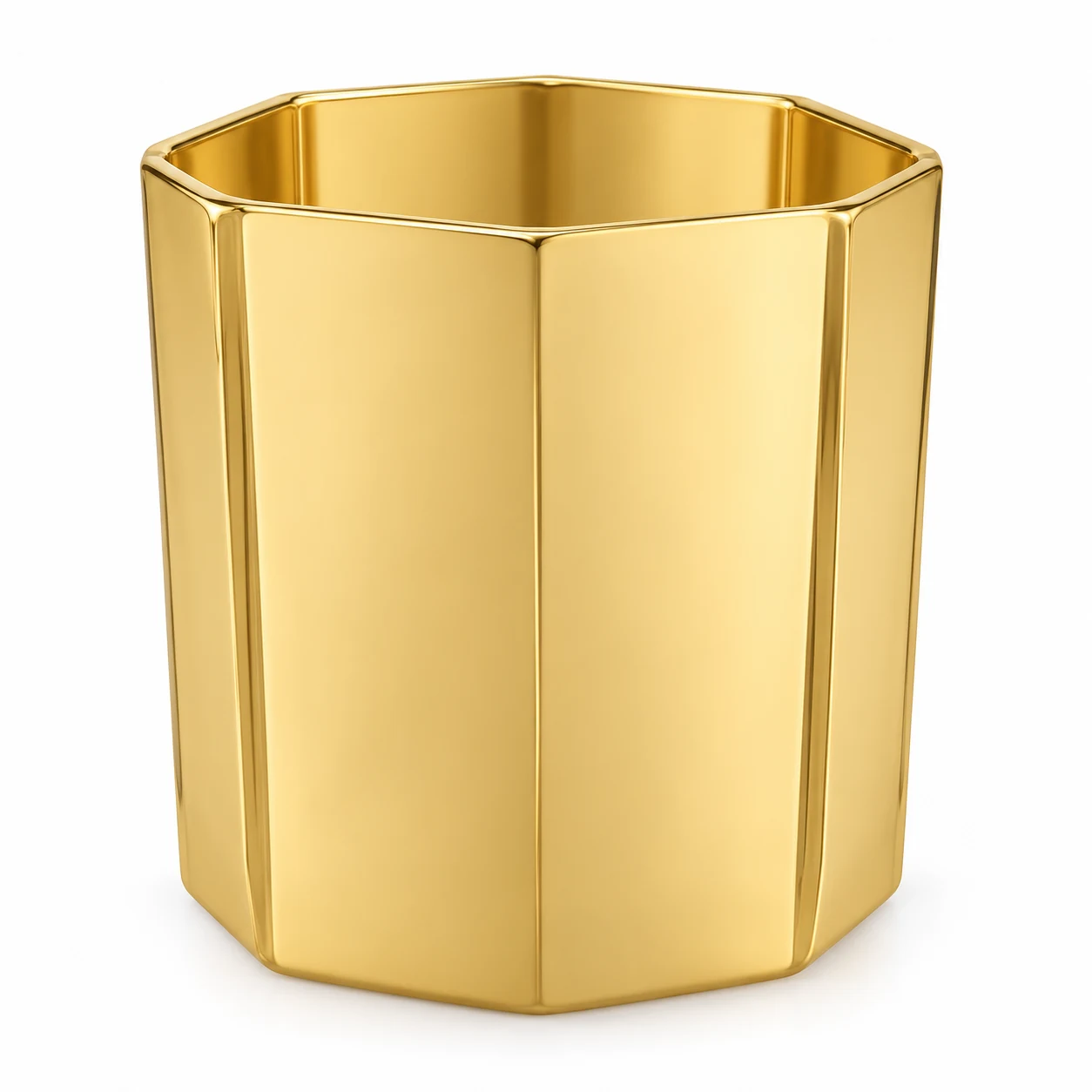 500ml Octagonal Glass Candle Jar - VSS-CJ-090 — gold