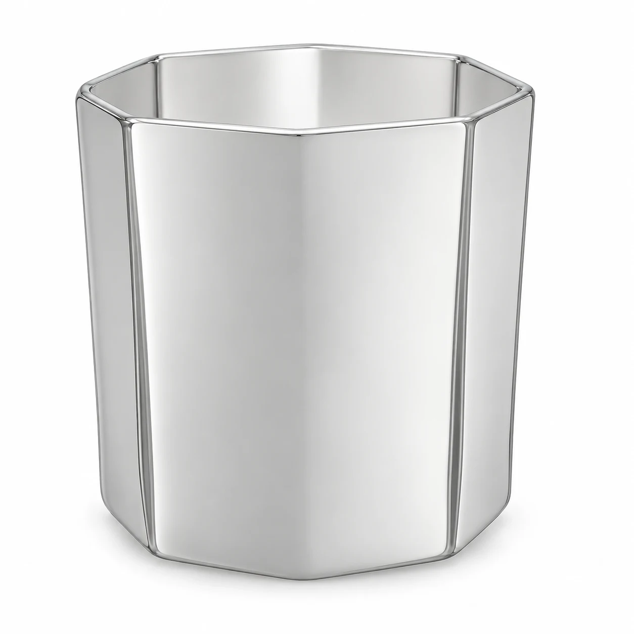 500ml Octagonal Glass Candle Jar - VSS-CJ-090 — silver
