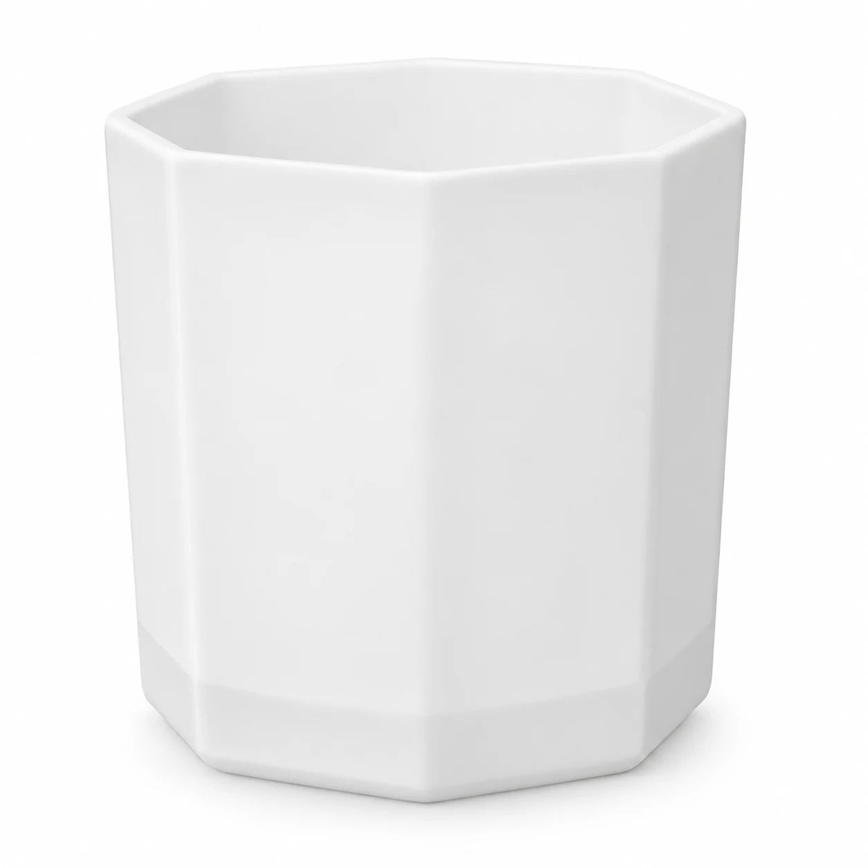 500ml Octagonal Glass Candle Jar - VSS-CJ-090 — white