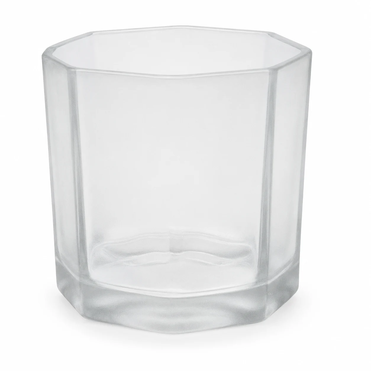 500ml Octagonal Glass Candle Jar - VSS-CJ-090 — frosted