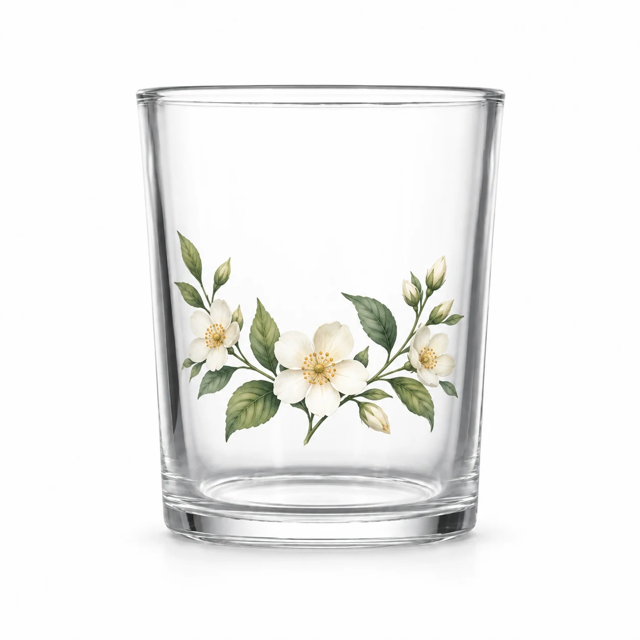140ml Tapered Glass Candle Jar - VSS-CJ-212 — botanical decal
