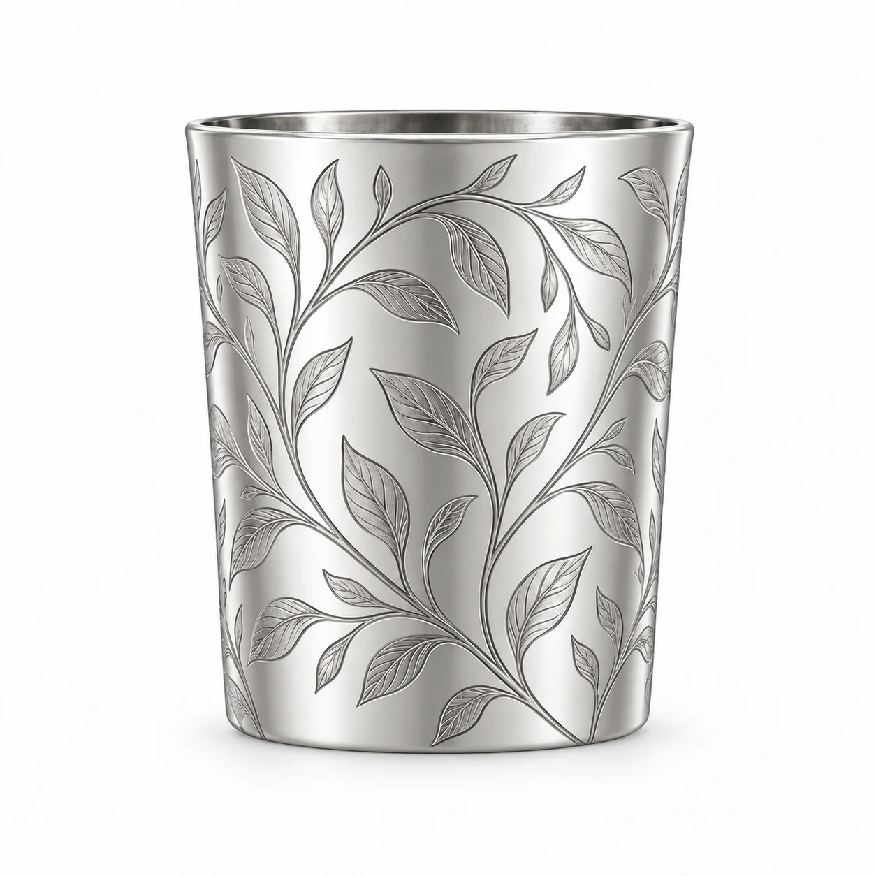 140ml Tapered Glass Candle Jar - VSS-CJ-212 — silver engraved