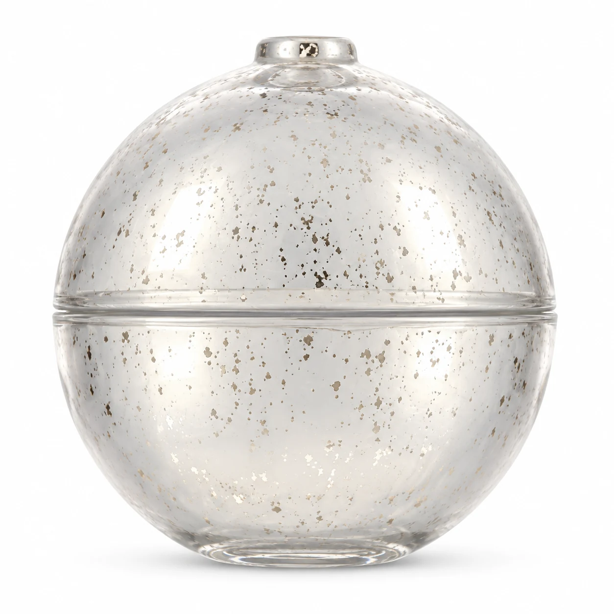 445ml Round Glass Candle Jar with Lid — design 1 — antique jade white