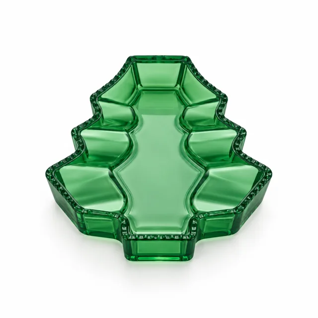 145ml Christmas Tree Glass Candle Vessel — green