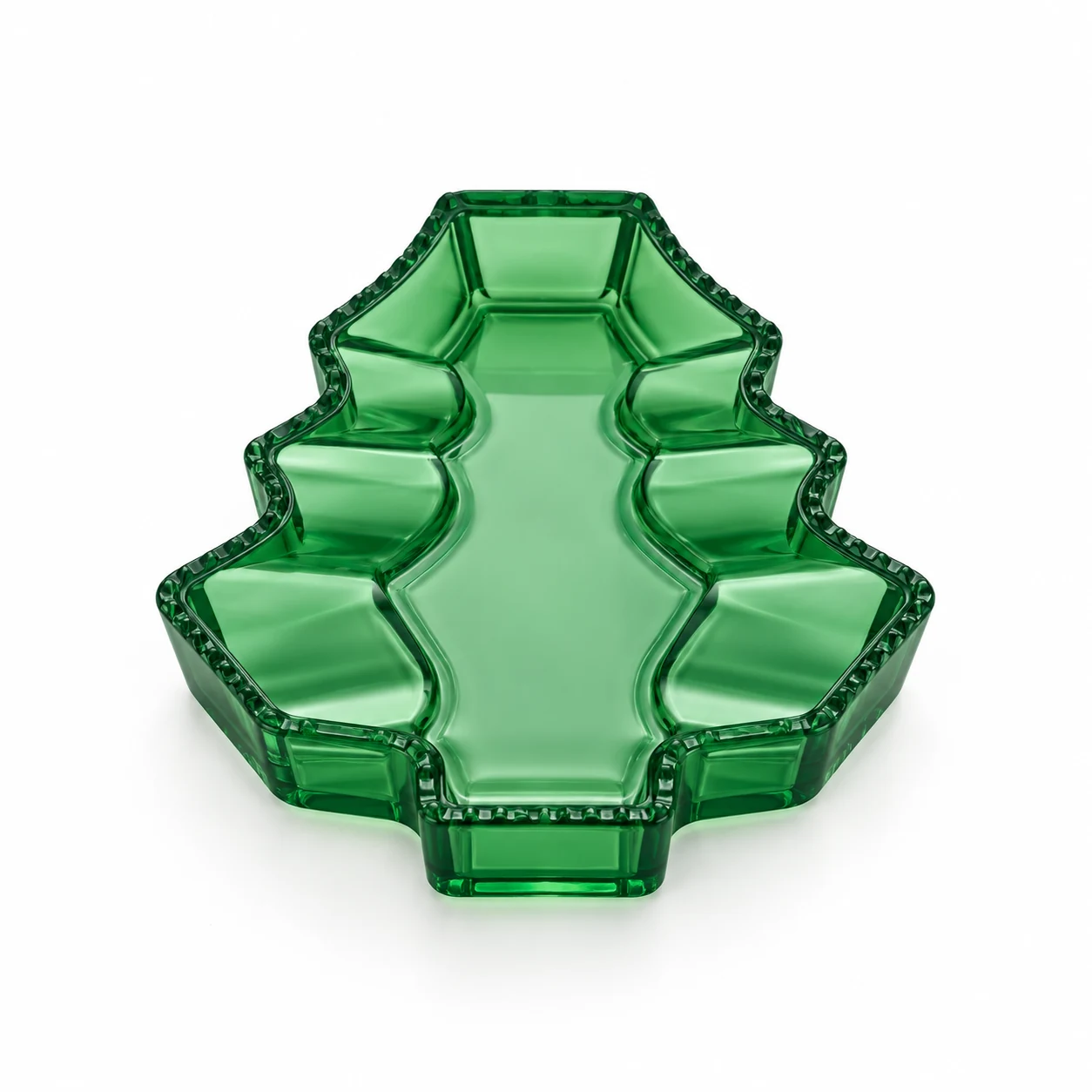 145ml Christmas Tree Glass Candle Vessel — green