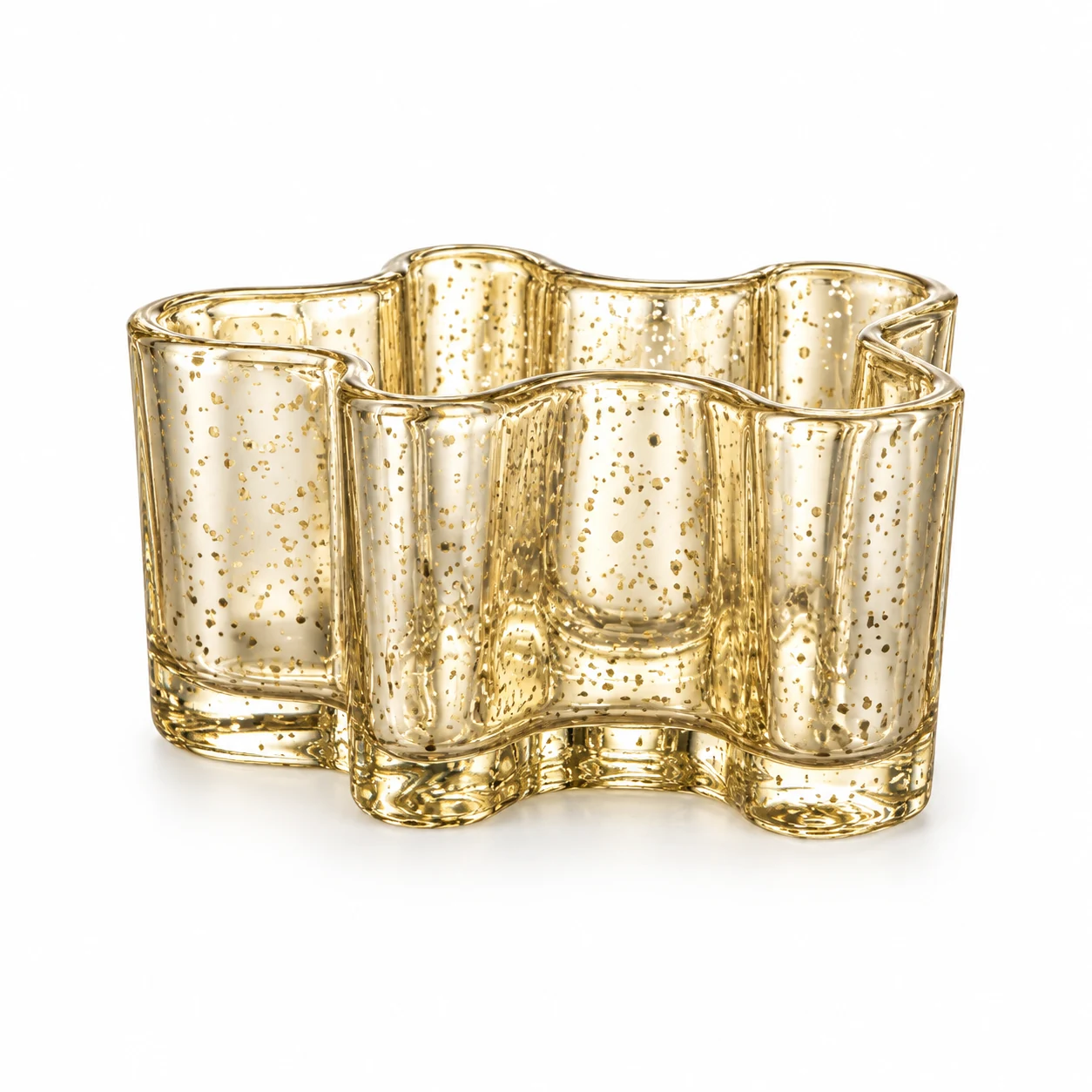 160ml Gingerbread Man Glass Candle Vessel — antique pale gold