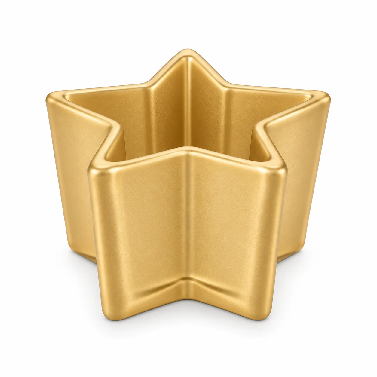 410ml Star Glass Candle Vessel — matte gold