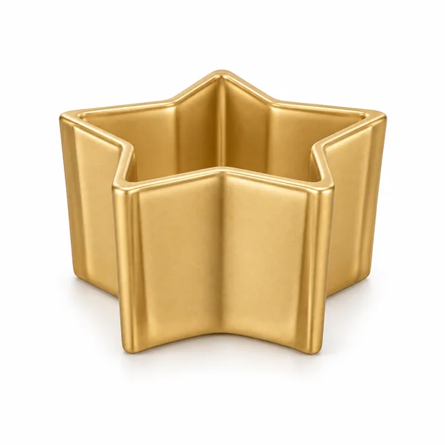 200ml Star Glass Candle Vessel — matte gold