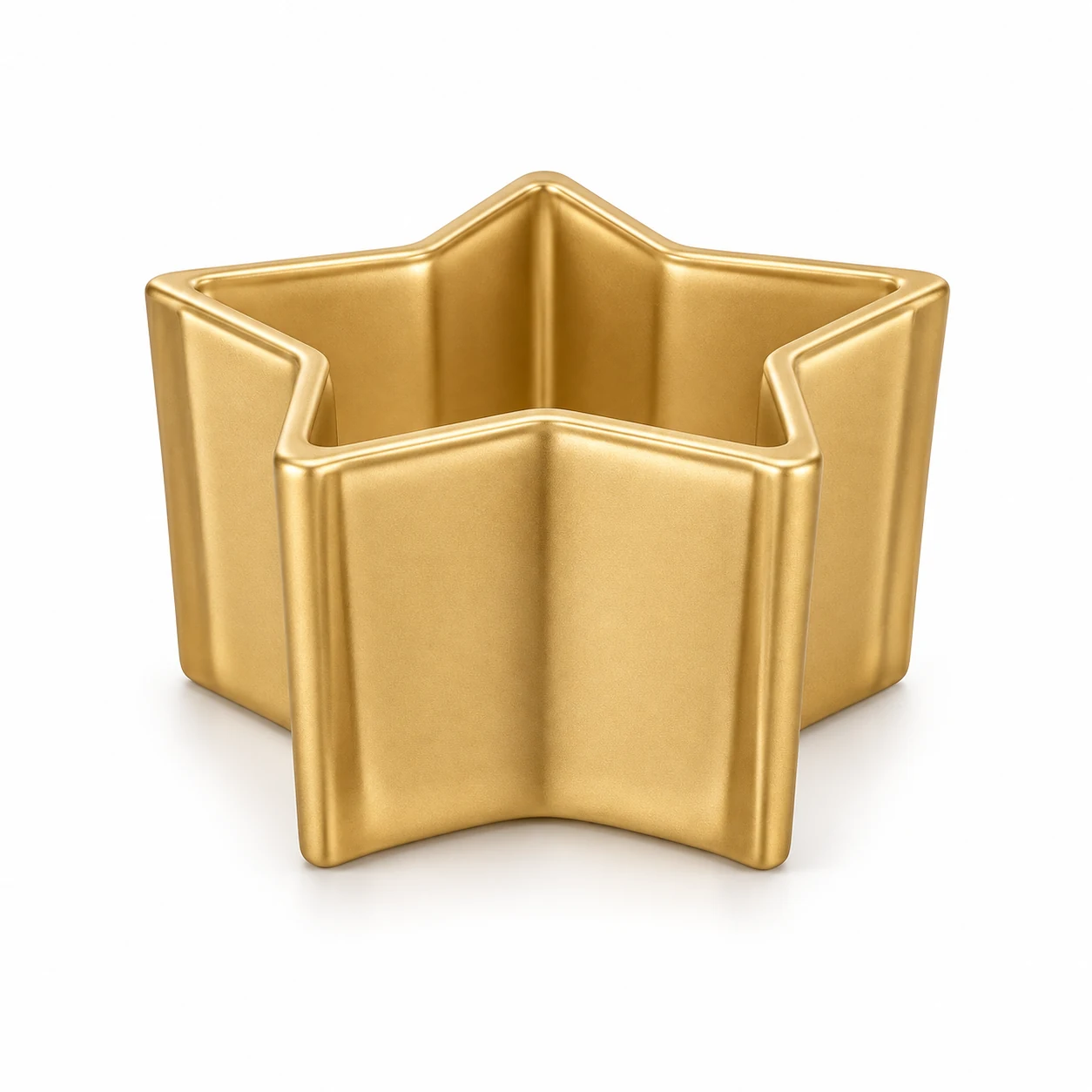 200ml Star Glass Candle Vessel — matte gold