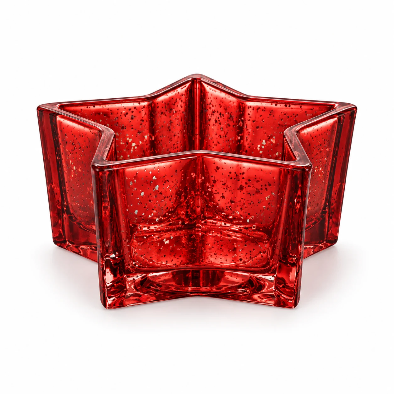 80ml Mini Star Glass Candle Vessel — antique red