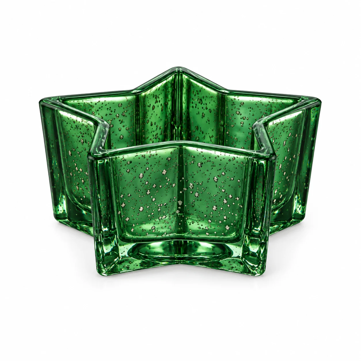 80ml Mini Star Glass Candle Vessel — antique green