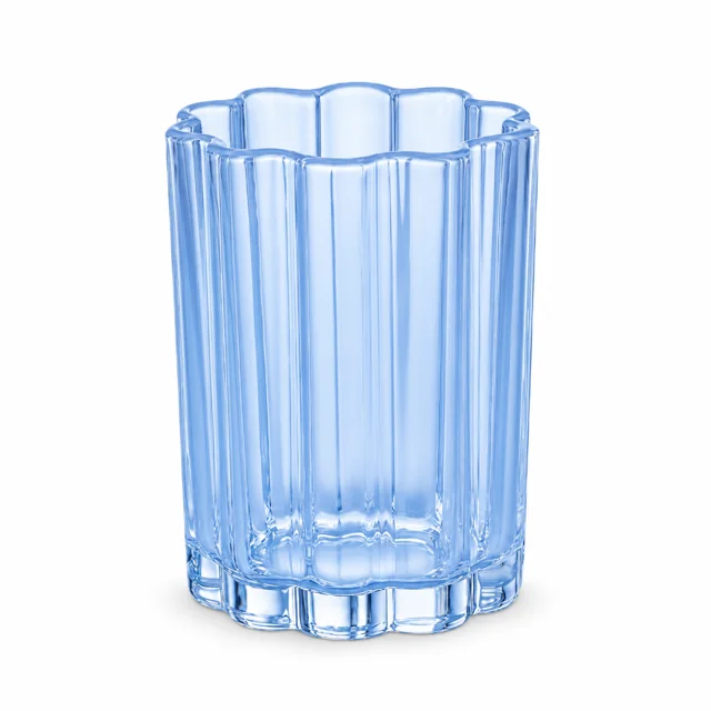 300ml Fluted Glass Candle Jar — pale blue