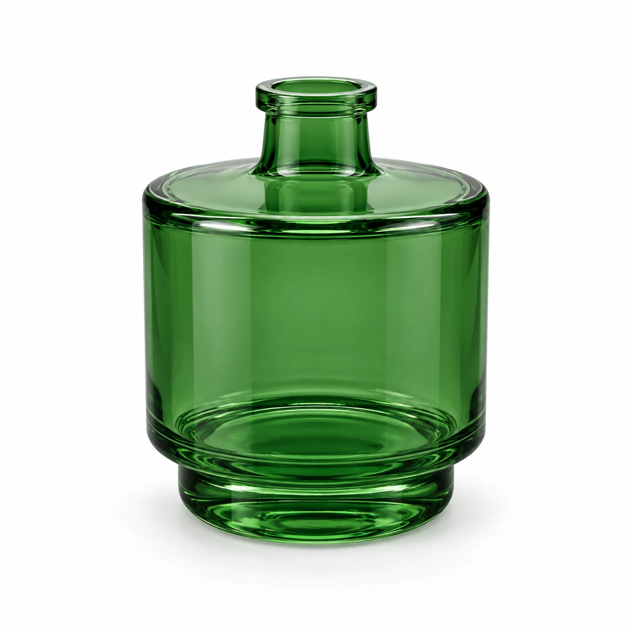 100ml Pedestal Round Glass Reed Diffuser Bottle — green exterior color