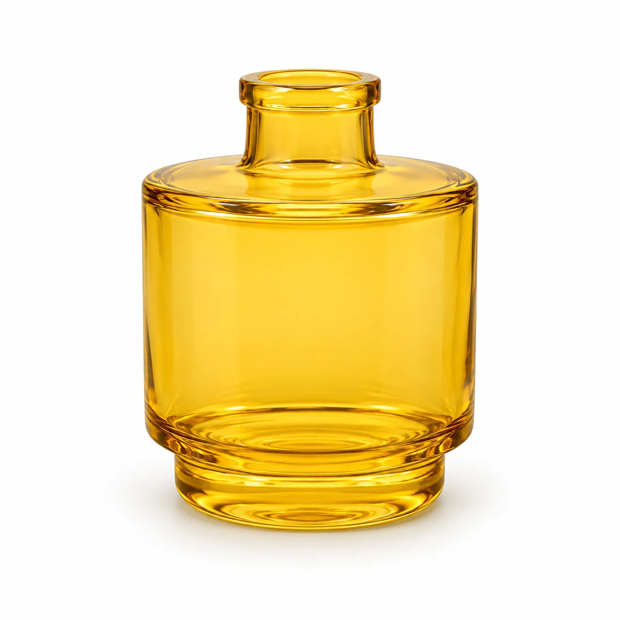 200ml Pedestal Round Glass Reed Diffuser Bottle — yellow exterior color
