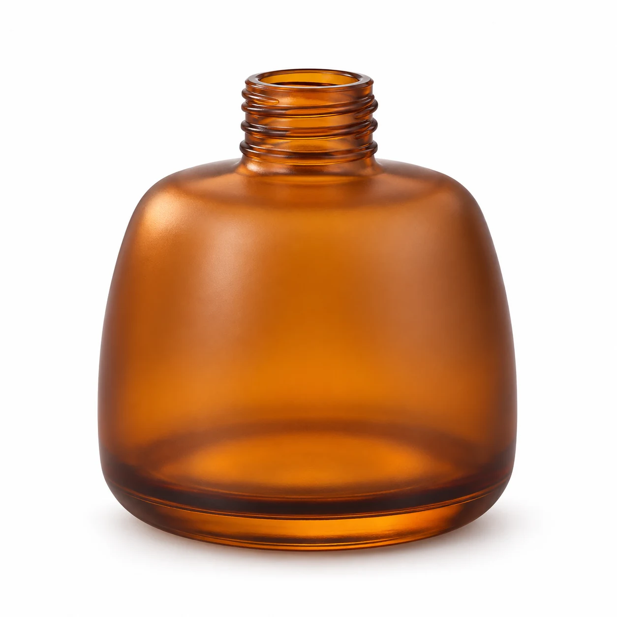 200ml Frosted Amber Rounded Shoulder Glass Reed Diffuser Bottle — frosted amber