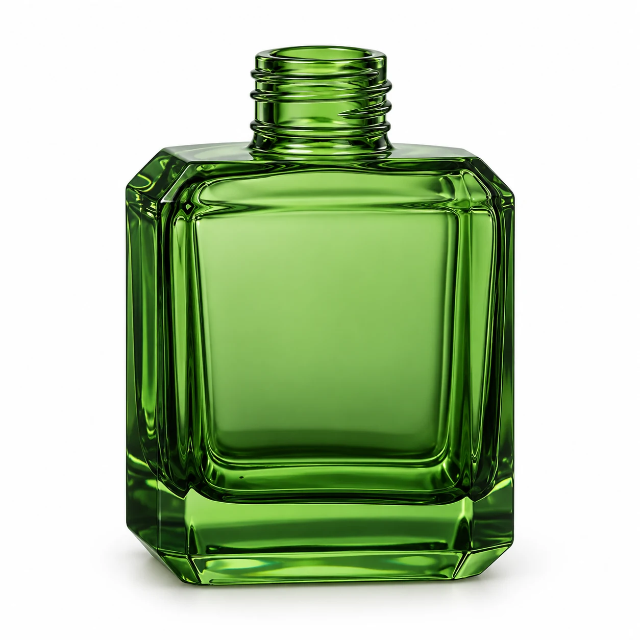 150ml Square Glass Reed Diffuser Bottle — green exterior color