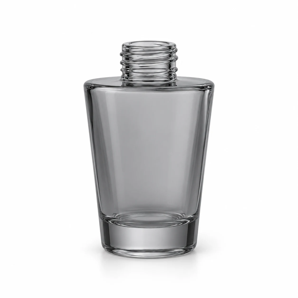 100ml Tapered Glass Reed Diffuser Bottle — semi-translucent grey