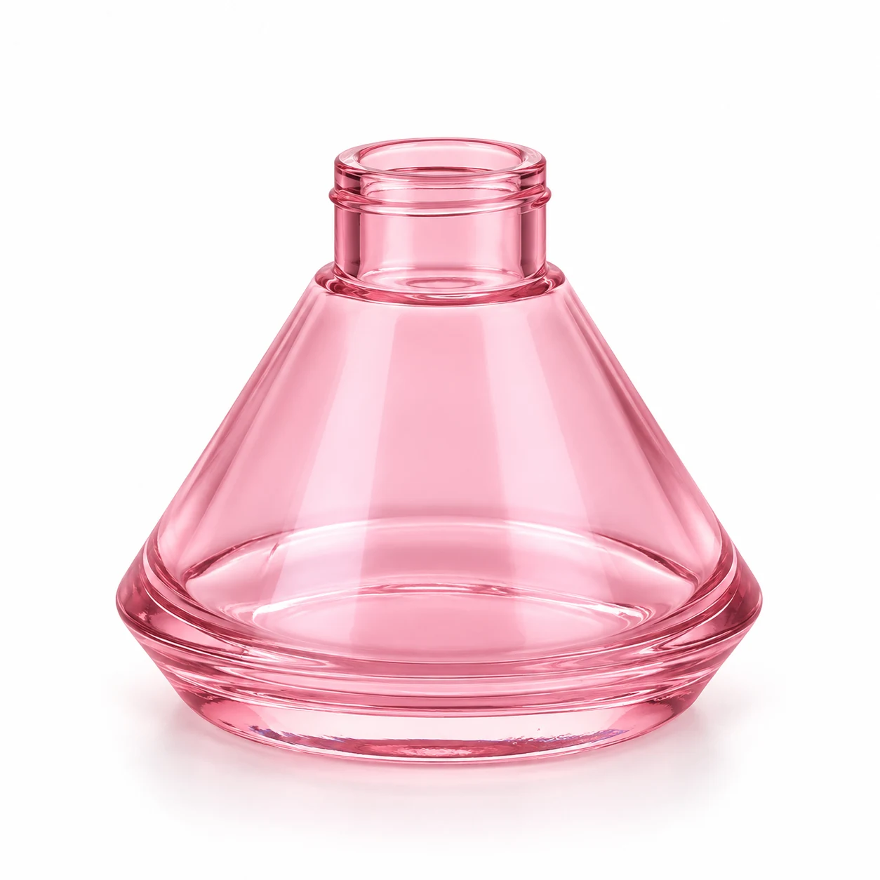 100ml Bell Shaped Glass Reed Diffuser Bottle — semi-translucent pink